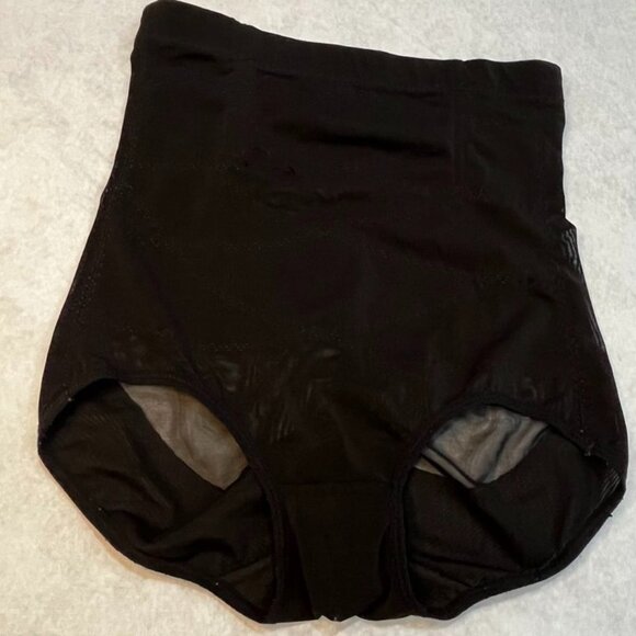 High-Waist Firm Control Shapewear Brief Black XXL Seamless Smoothing Panty - Picture 3 of 7